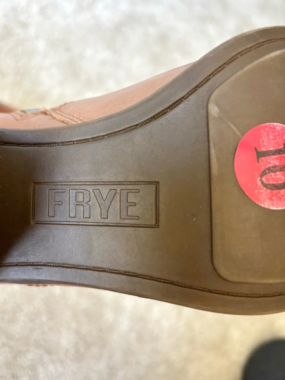 Frye Jennifer Ankle Booties Brown Leather Round Pointed Toe Western